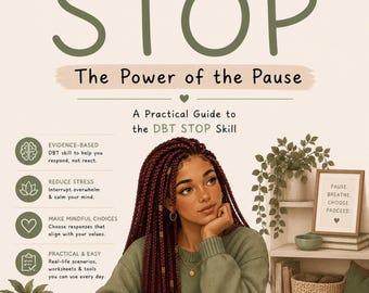 De kracht van de pauze | DBT STOP-vaardigheidswerkboek | Printbaar therapiewerkboek (pdf)