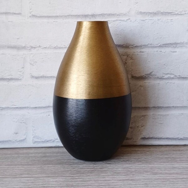 Black and Gold Vase Etsy UK