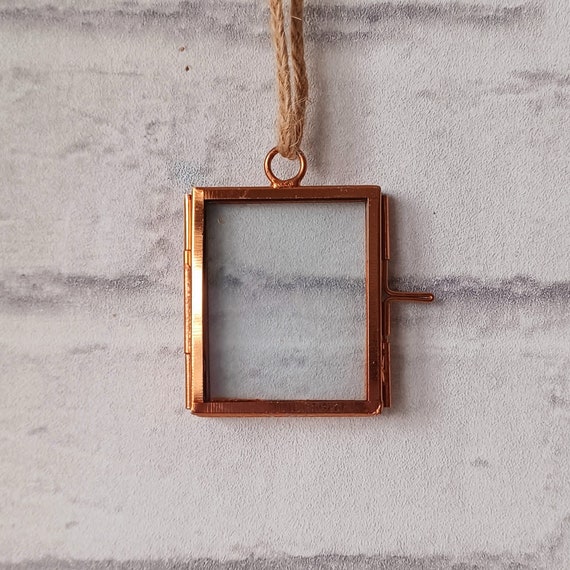 Mini marco fotos colgante Rectángulo adornado de cobre - España