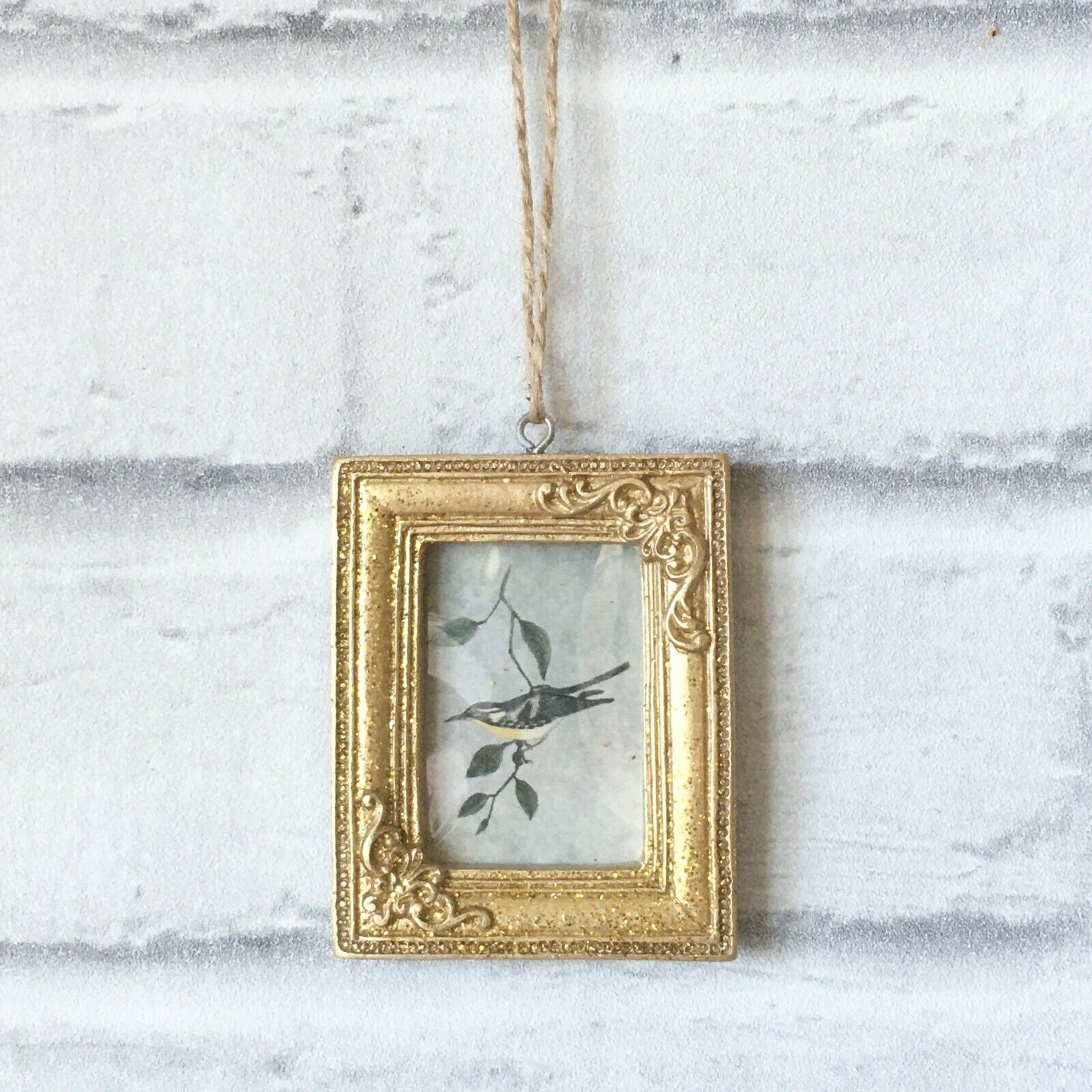 Mini Hanging Photo Frame Gold Silver Ornate Rectangle Oval Etsy UK