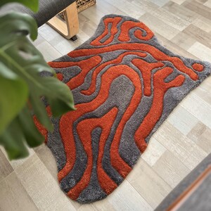 Handgemaakt getuft tapijt - modern abstract zacht tapijt - kant-en-klaar tapijt klein oppervlak - boho-huisdecoratie - perfect cadeau - gratis verzending VS en Europa