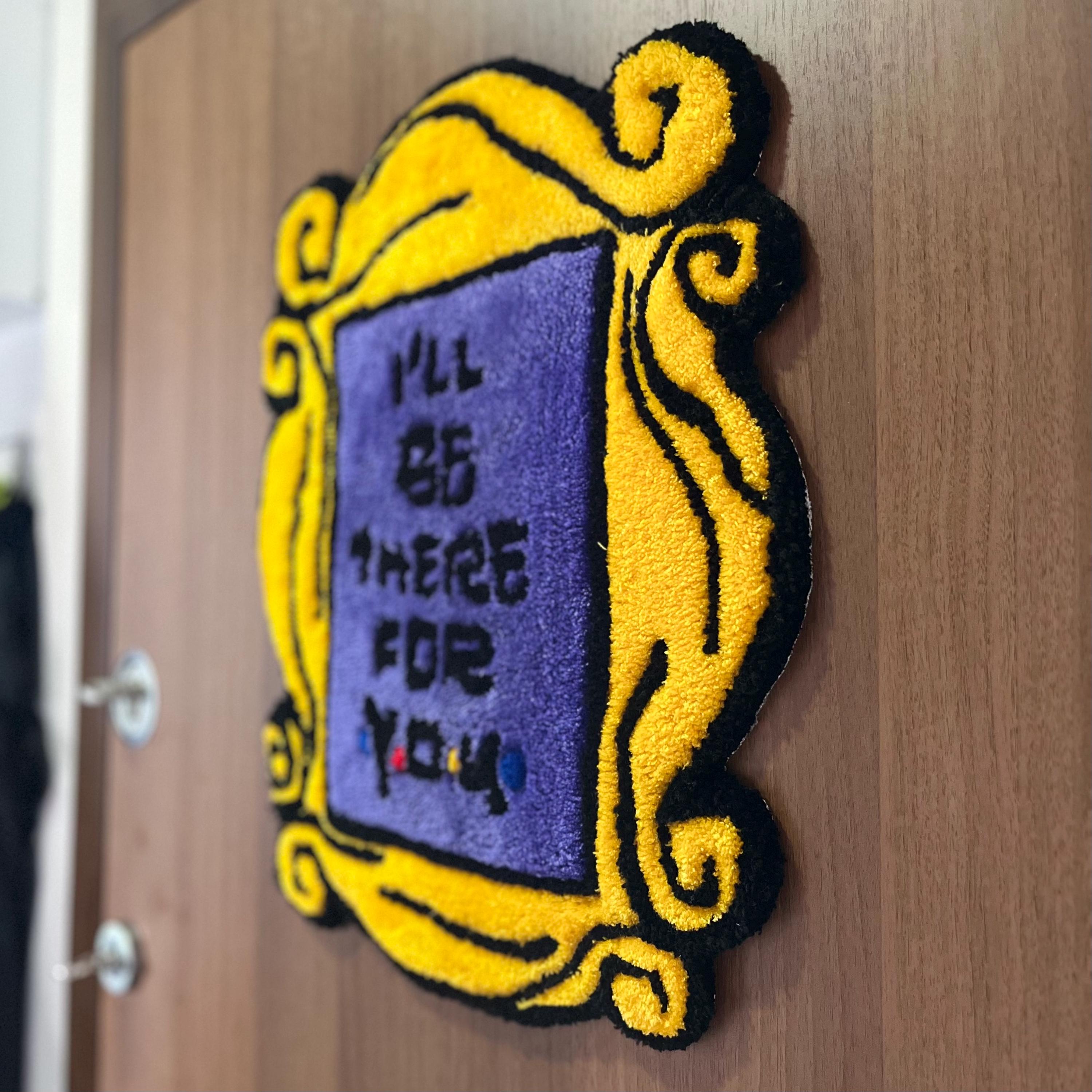 Friends Rug On Set Friends TV Show Peephole Frame Rug: Handmade Tufted Wall Art - Etsy