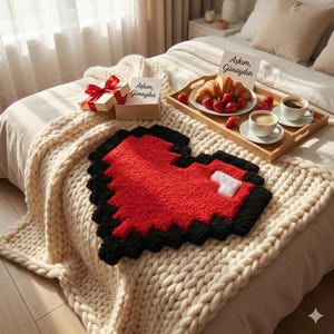 Pixel Heart Rug - Etsy Pixel Heart Rug - Etsy