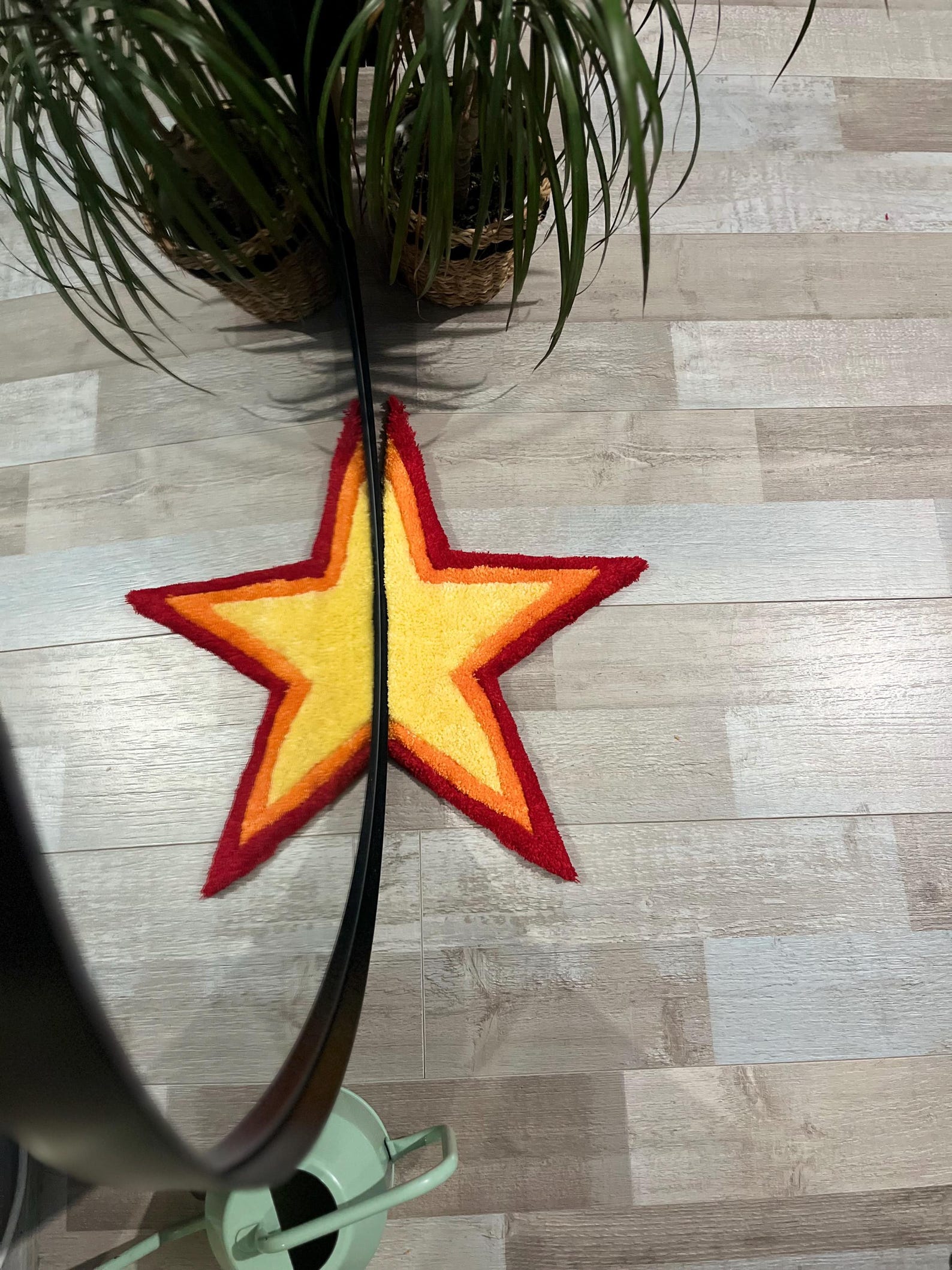 Handmade Star Rug: Vibrant Tufted Accent Mat, Boho Decor - Etsy