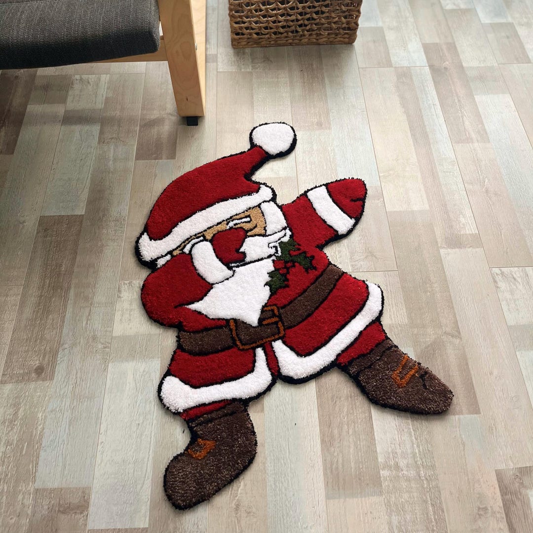 Santa Claus Handmade Tufted Rug / Custom Rug, Handmade Rug, Father ...