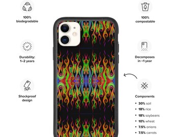 Flames Biodegradable phone case