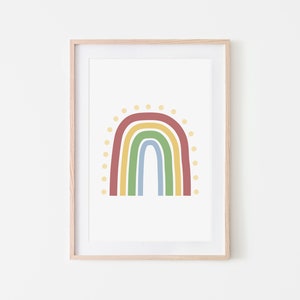 Rainbow Wall Art - Classic Colors - Printable Wall Art, Nursery Decor, Kids Toddler Room, Bedroom, Playroom, Digital Print, Instant Download