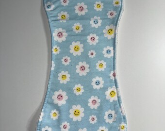 Girl Burp Clothes - Smile Flowers