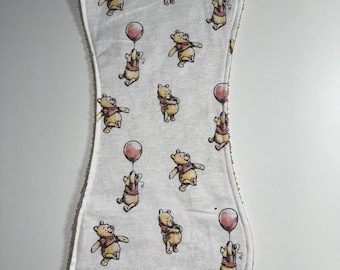 Handmade Flannel Burp Cloths: Bear with Ballon