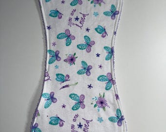 Girl Burp Clothes - Butterflies