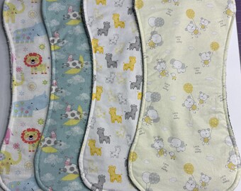 Handmade Flannel Burp Cloths: Absorbent Terry Backing