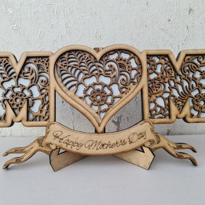 beautiful mother day  gift sign frame floral large wooden best mum