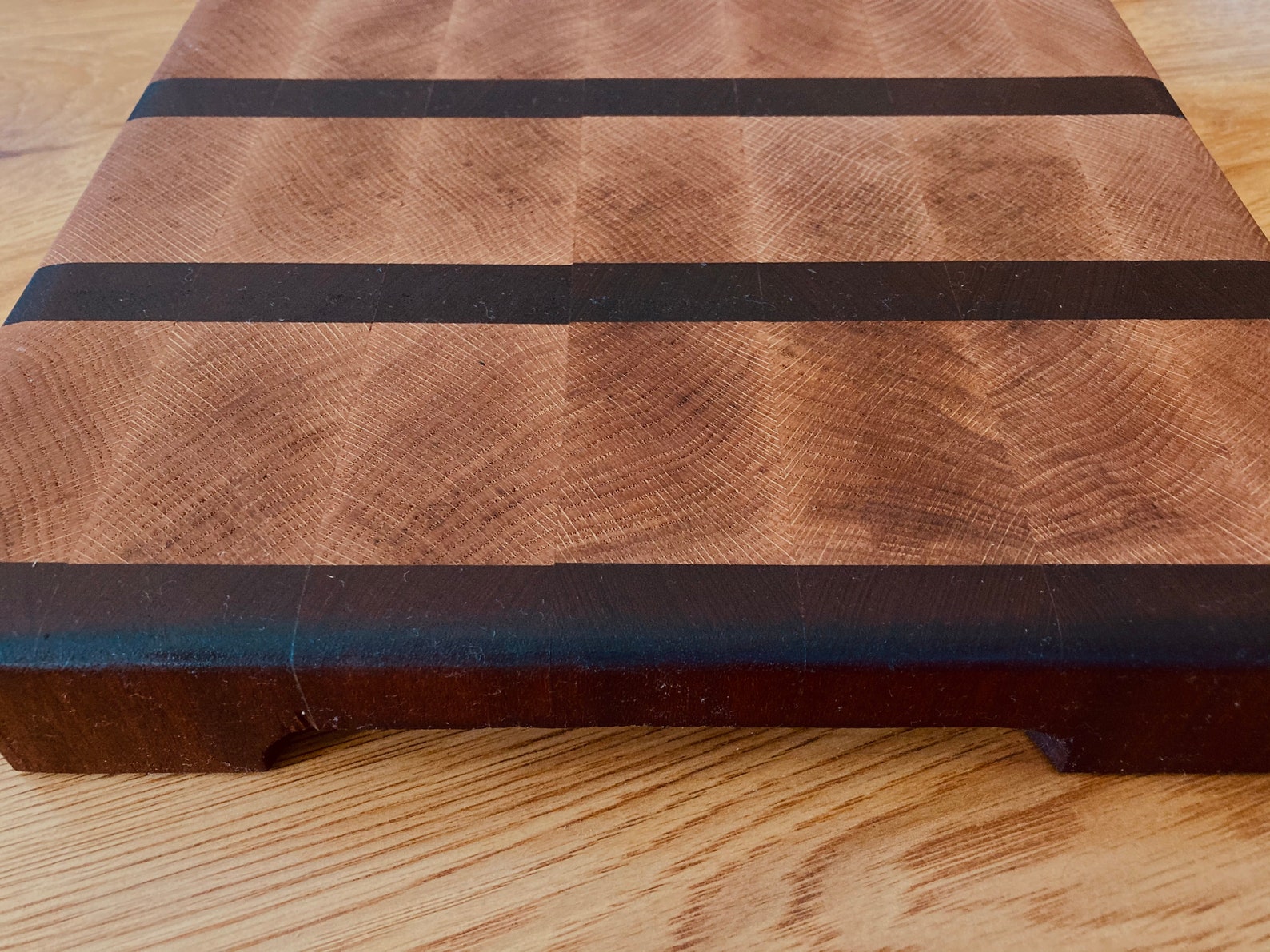 Mahogany Endgrain and Red Oak Cutting Board Etsy