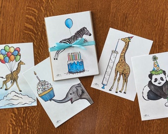 Birthday Card Set (5x7in) | Party Animals | 5 Designs