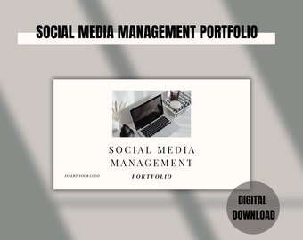 Social Media Management Portfolio | Social Media Manager Templates | Social Media Management | Aesthetic Canva Template