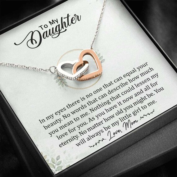 To My Daughter Always My Little Girl Love Mom Custom Jewelry