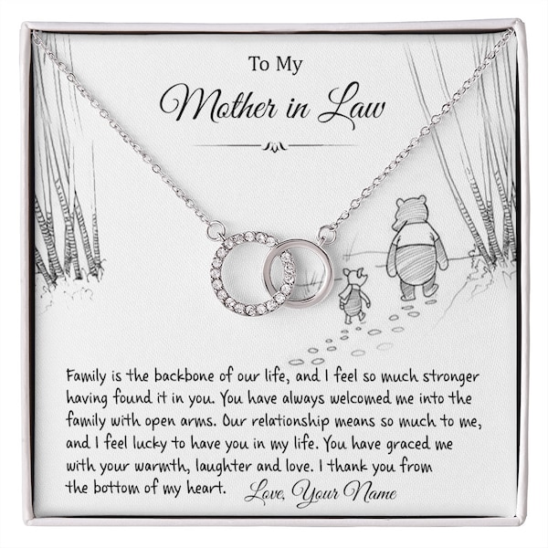 To My Mother In Law Necklace - Personalized Gift For Mother In Law, Birthday Gift - Perfect Pair Necklace