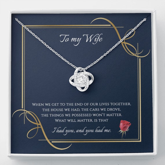 To My Wife Necklace, Gift For Wife, Wife Birthday Gift, Valentine