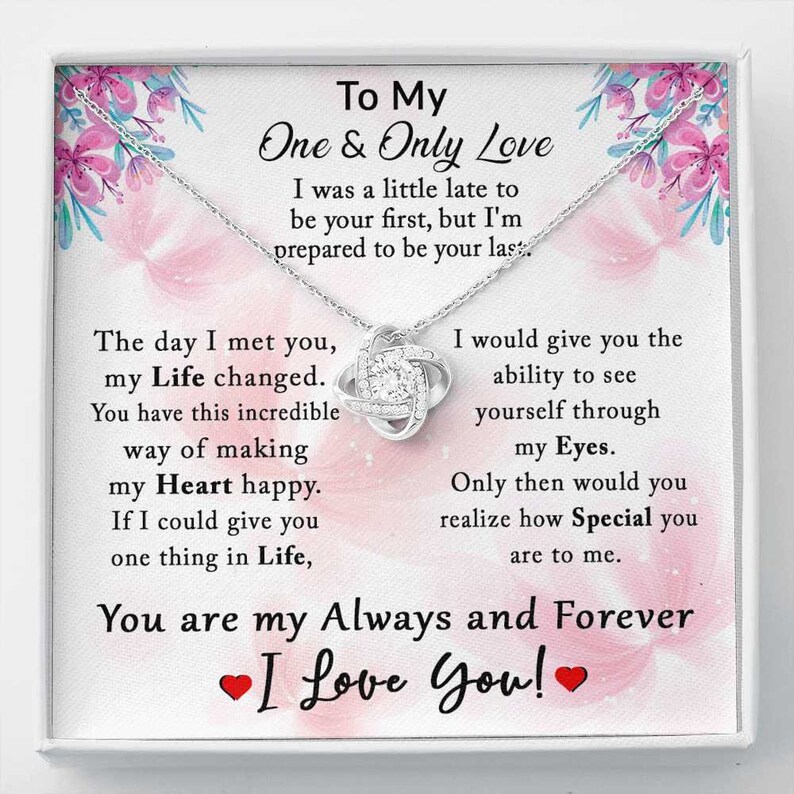 To My One & Only Love Necklace Gift Gift for Wife, Girlfriend Necklace