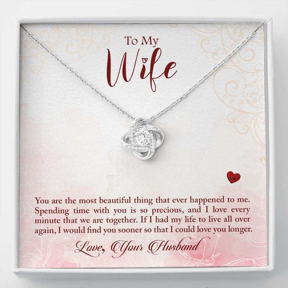To My Wife - My Favorite Everything - Love Knot Necklace | Nola Charm