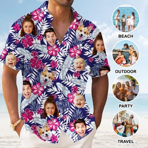 Custom Face Hawaiian Shirt: Personalized Photo Aloha Shirt