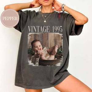 Personalized Photo Birthday Comfort Colors Shirt: Custom Year Gift