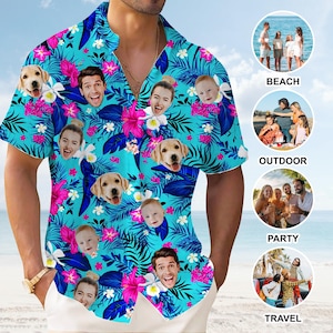 Custom Face Hawaiian Shirt: Personalized Photo Aloha Shirt