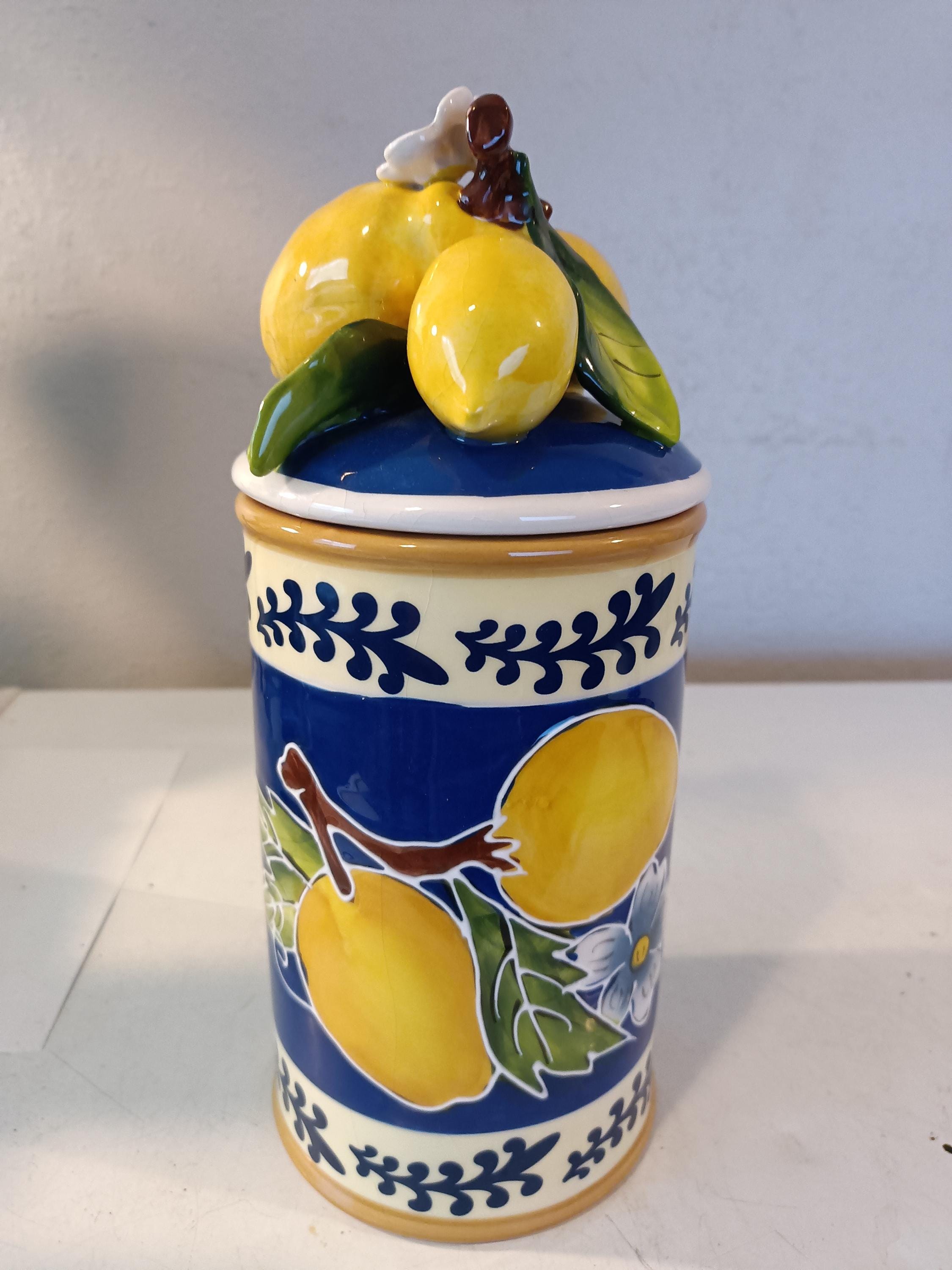 Ceramic Lemon Canister - Etsy