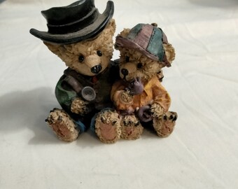 Father and Son Bear Figurine