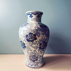 Chinese Authentic Blue and White Porcelain Vase