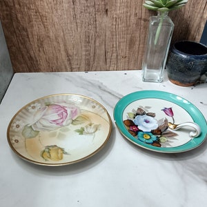 Two Tea Cup Saucers German and Japanese
