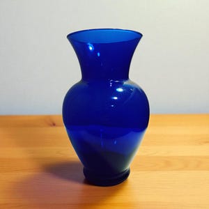 Cobalt Blue Glass LG Table Vase