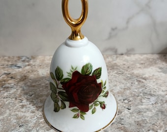 Josephine Bruce Rose Bone China Bell American Rose Bell Collection Danbury Mint