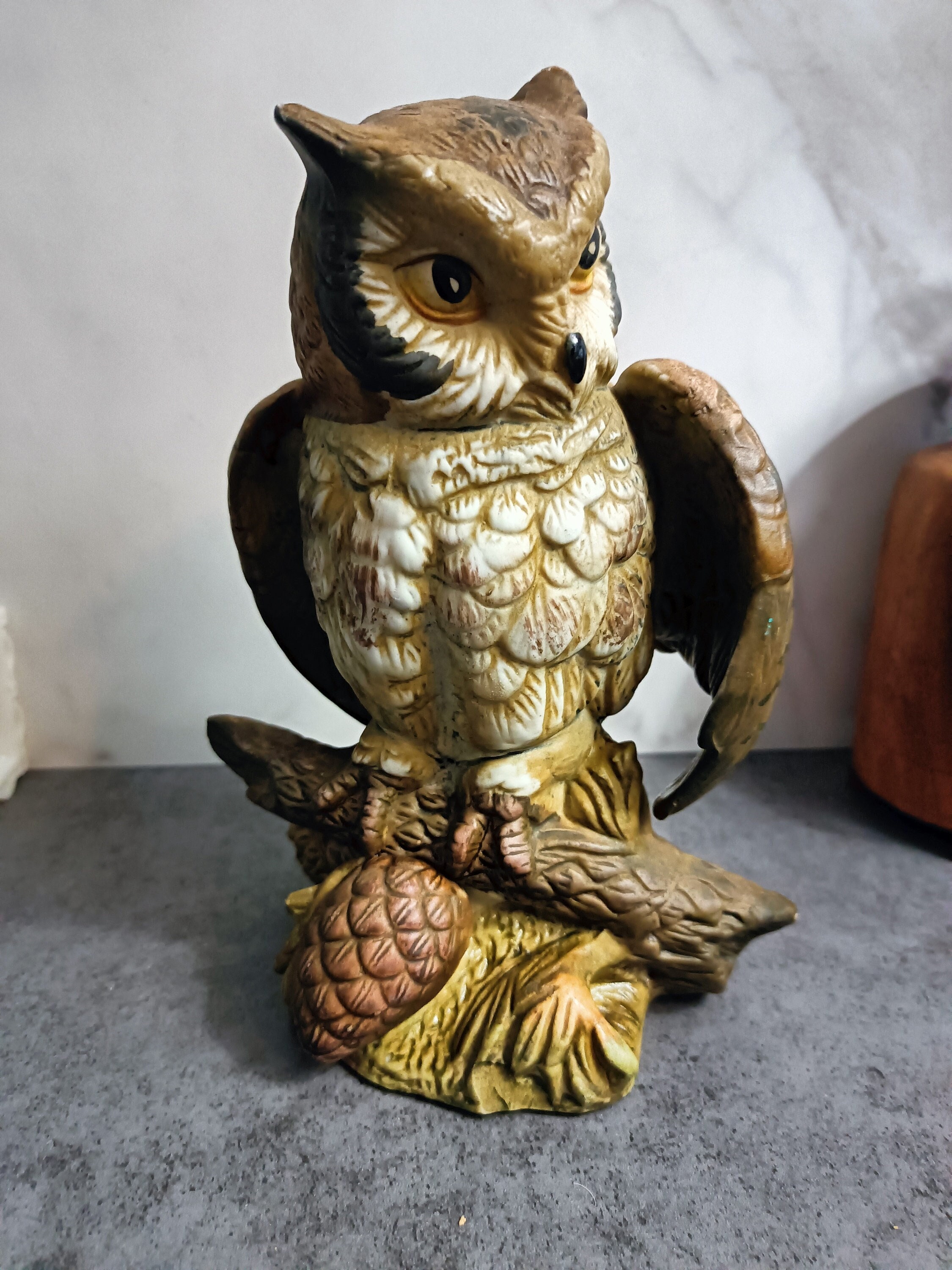 Vintage Bronze Owl 