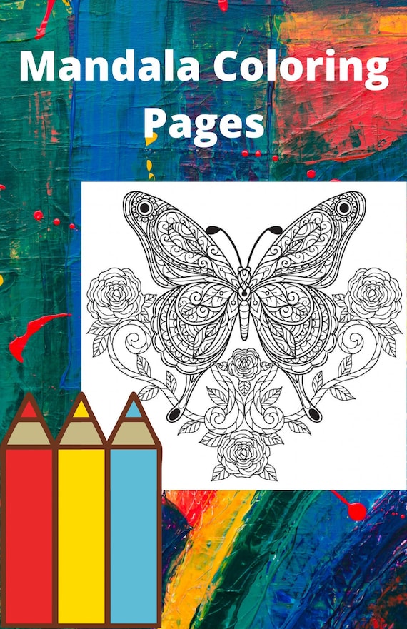 Downloadable PDF Mandala Coloring Pages Animal Mandala | Etsy