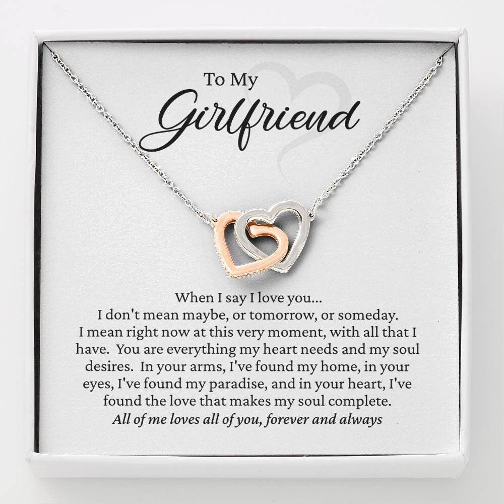 Gift for Girlfriend, Girlfriend Anniversary, Birthday Gift for Girlfriend,  Gift from Boyfriend, Necklace Gift for GF, Romantic Gift 