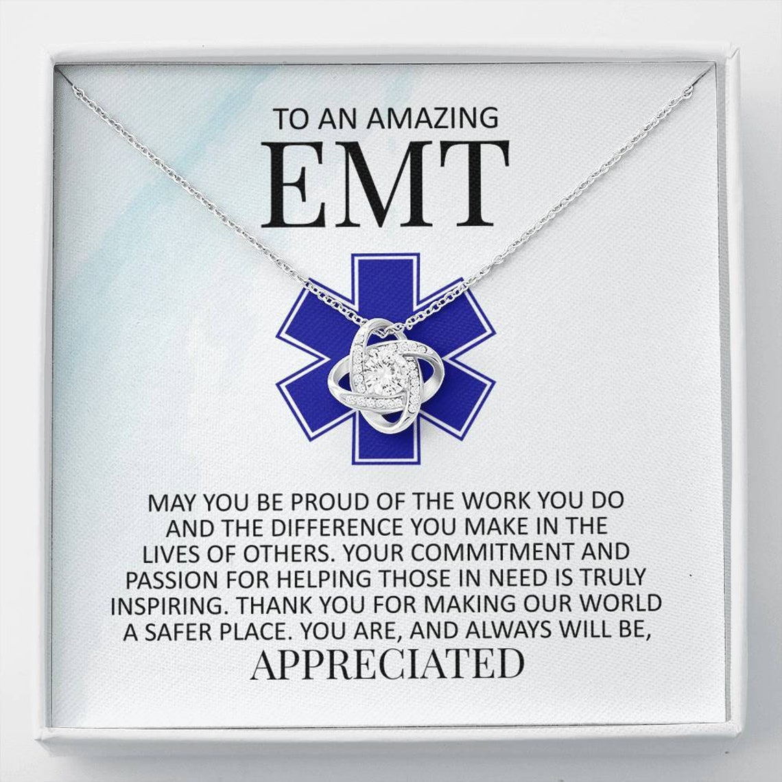 EMT Gift for Women, EMT Wife, EMT Daughter, Emergency Medical Technician Gift, Necklace Etsy