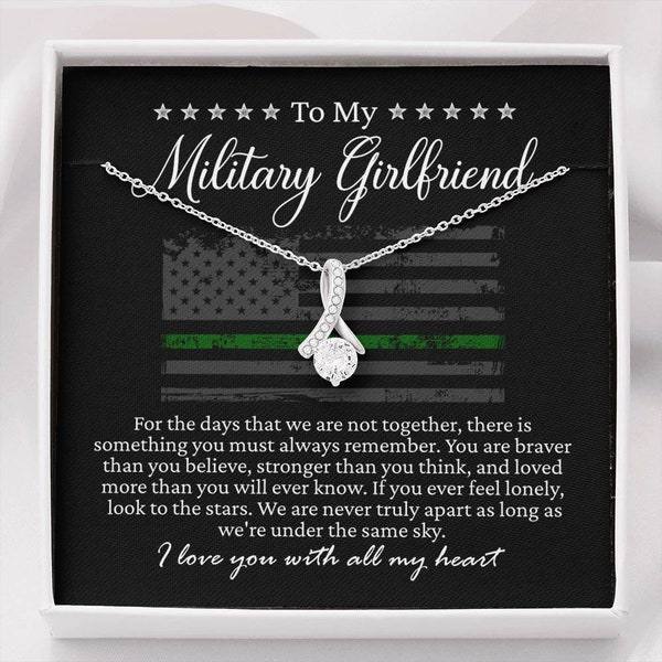 Gift For Military Girlfriend, Army Girlfriend, Deployment Gift, Gift From Military Boyfriend, Anniversary Gift, Girlfriend Necklace