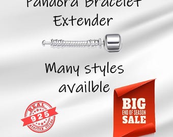 Pandora Bracelet Extension Chain, Silver Extender, Birthday Gift Jewellery, Chain for Bracelet, European Bracelet Pandora Extender