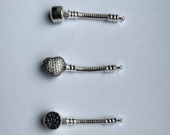 Catena di estensione per bracciale Pandora, prolunga in argento, gioielli regalo di compleanno, catena per bracciale, prolunga per bracciale europeo Pandora