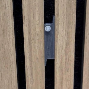 Acoustic Panel Bilderhaken - Verstellbare Lamellenwand Bildaufhänger | Kein Bohren Wandhaken | Nicht schädigender Wandhaken UK | 3D Gedruckt