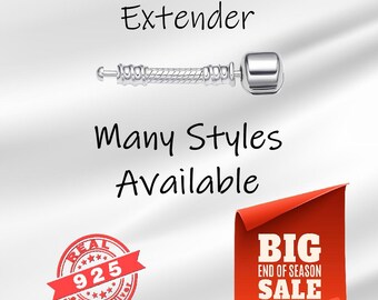 Pandora Bracelet Extension Chain, Silver Extender, Birthday Gift Jewellery, Chain for Bracelet, European Bracelet Pandora Extender