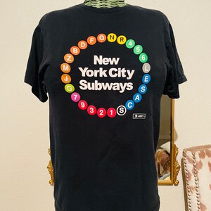 transitgifts New York Subway Yankee Stadium Youth T-Shirt Black Small