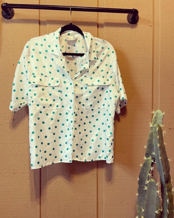 Vintage Polka dot button up by Notations Gem
