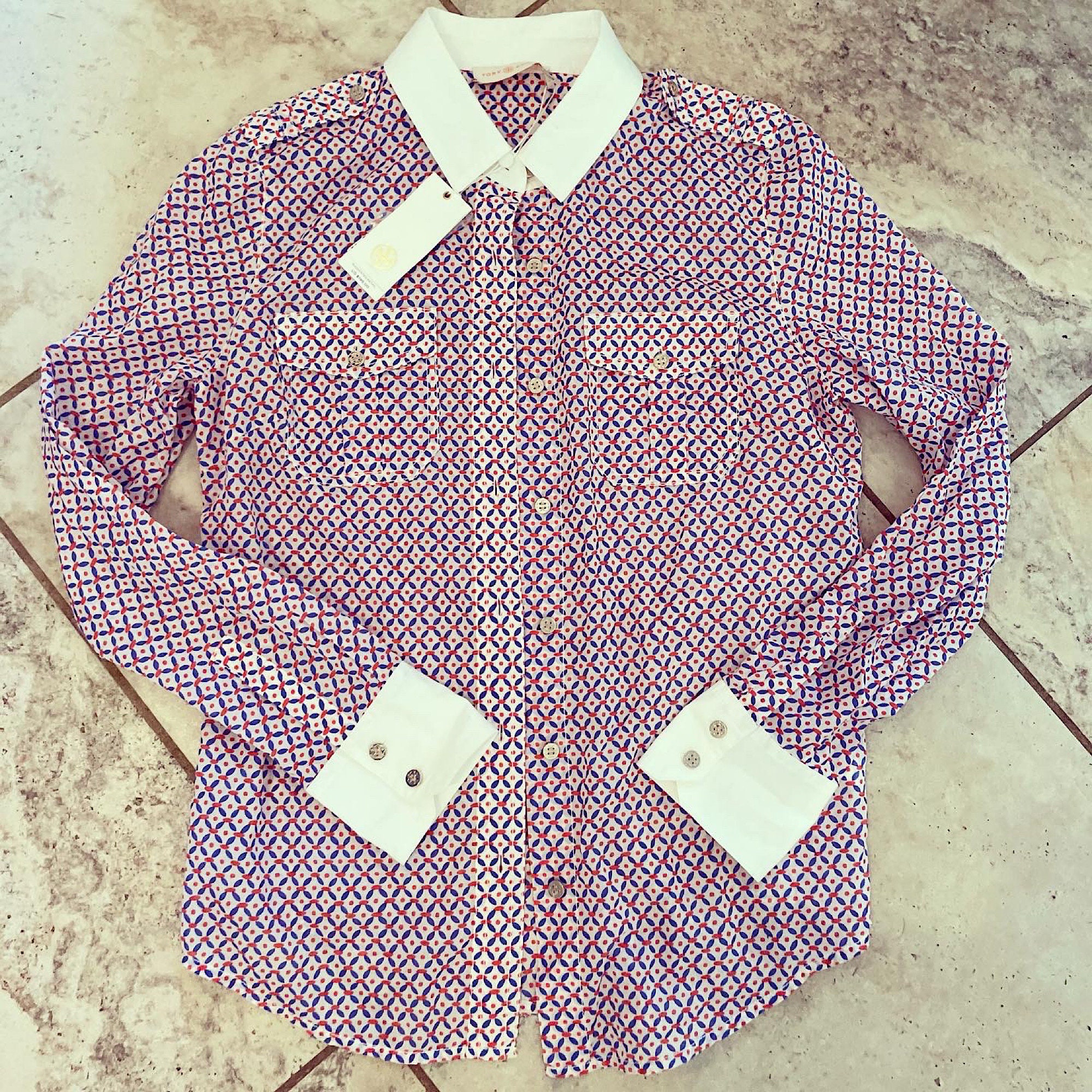 Tory Burch Button up With Tags Attached - Etsy