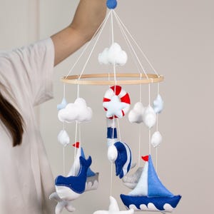 Baby Mobile  Whale Baby Mobile Whale Nursery Mobile Stars Baby Crib Mobile  Gift For Baby Ocean Mobile Nautical Mobile Sea Baby Mobile