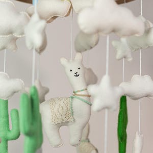 Baby Mobile Llama Mobile Nursery Decor Baby Crib Mobile Cactus Nursery Alpaca Hanging Neutral Mobile Boho Nursery Decor Baby Gift Baby Boy
