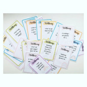 Printable wellbeing prompts | Instant download student resource | Wellbeing prompts | Affirmations | Teen positivity |Journal Prompts| Care