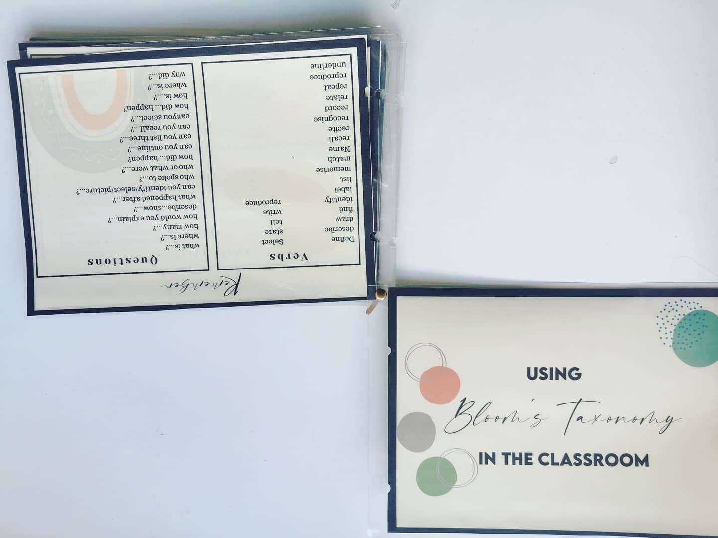 Bloom's Taxonomy Flash Cards, Critical Thinking Questions, Higher Order ...