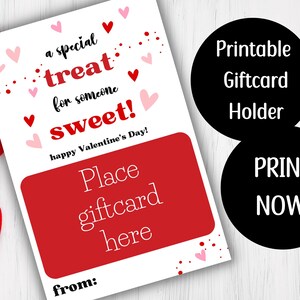 Porte-cartes-cadeaux imprimable Saint-Valentin pour enseignant | Principal | Ami | Cadeau de garderie | Cadeau de nounou | Carte gourmandise
